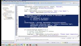 Basic Java Temperature Converter Part 4