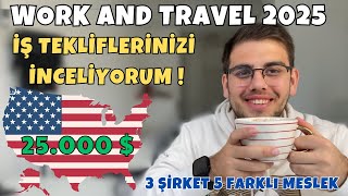 WORK AND TRAVEL İŞ TEKLİFLERİ 2025! Beraber İş Seçelim, Eyalet, Saatlik Ücret, Amerika Vlog