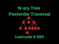 N-ARY TREE POSTORDER TRAVERSAL | LEETCODE 590 | PYTHON ITERATIVE SOLUTION