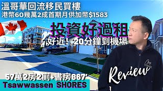 [港幣60幾萬移民溫哥華買樓]Tsawwaseen SHORE 加幣57萬新盤 2房2廁+大書房 867‘呎 可出租 雙車位及儲物櫃 免海外買家+投機+空置稅 BC第No.1學校 高回報升值潛力高