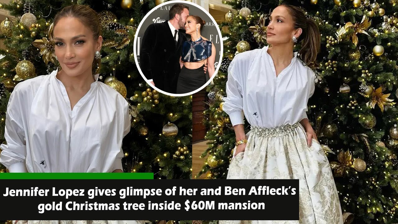 Jennifer Lopez Gives Glimpse Of Her And Ben Affleck’s Gold Christmas ...