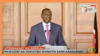 President Ruto's speech during signing of performance contracts for cabinet secretaries