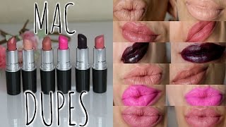 MAC Lipstick Drugstore Dupes + Lip Swatches