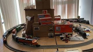 Running the Lionel BNSF Tier 4 LionChief set and my complete Lionel and Menards KCS Consist