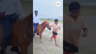 #First time run with horse #ঘোড়া দৌড় #ব্রহ্মপুত্র নদী#,ফুলছড়ি ঘাট# #গাইবান্ধা