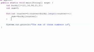 Java Programming Tutorial 29 Summing Elements of Arrays