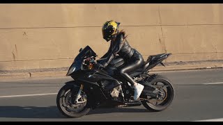 Alina Cateyka Rides Carbon BMW S1000RR, Toronto Streets.  4K