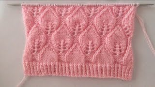 Leaf Stitch Pattern For Blanket And Cardigan