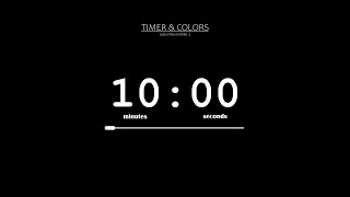 ⏰ 10 Minute Timer / Black Screen ⚫ / Countdown + Progress Bar