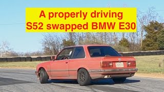 Instructor in a BMW M2C chasing S52 swapped BMW E30