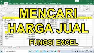 Cara Menentukan Harga Jual Produk Excel Pake RUMUS