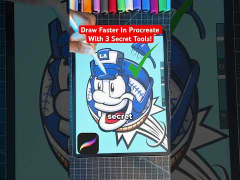 Use THIS secret tool to draw faster in Procreate! #art #drawing #shorts