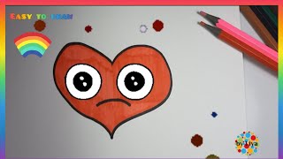 Drawing heart for kids How to draw cute heart for children | Rasm chizish сурет салу