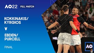 Kokkinakis/Kyrgios v Ebden/Purcell Full Match | Australian Open 2022 Final