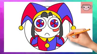 How To Draw Pomni's Door Icon from The Amazing Digital Circus | Cute Easy Drawing Tutorial