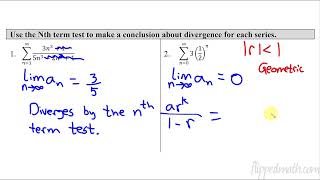 Calculus BC – 10.3 The nth Term Test for Divergence