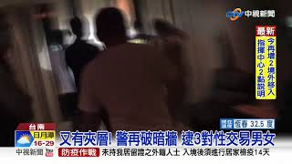 情色按摩店改名偷營業 警破門抓3對男女│中視新聞 20200905