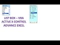 Excel Programming - Activex controls - List Box
