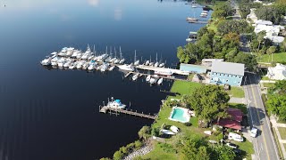 Drone Aerial Footage Of The St. Johns River \u0026 Palatka, Florida Riverfront Park