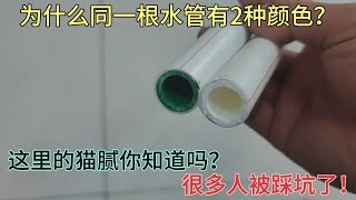 為啥同一根PPR水管有2種顏色？這里的貓膩你知道嗎？很多人踩坑了