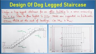 Design Of Dog Legged Staircase | Dog Legged Staircase | Hindi | IS 456:2000 | Li