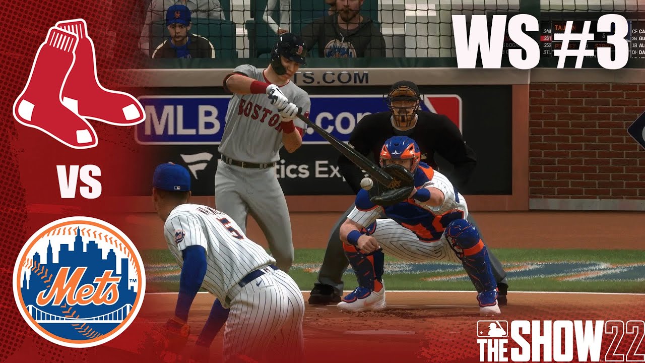 MLB The Show 22 | Red Sox Franchise Mode | World Series #3 | Vs New ...