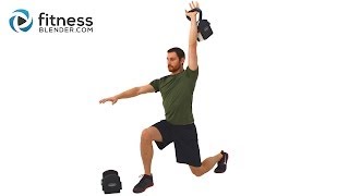 Non-Stop Endurance Kettlebell Workout - 33 Minute Total Body Kettlebell Routine