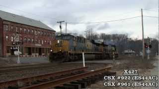 ~100th Video~ Pre-Xmas on the CSX B\u0026A Line (12/22/2012)