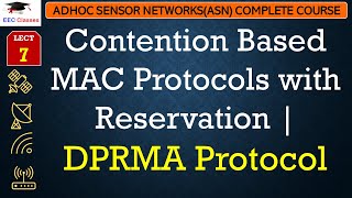L7: Contention Based MAC Protocols with Reservation | DPRMA Protocol | ASN Lectures in Hindi