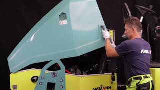 Ammann Articulated Roller Service Video - ARX light 36,40,45-2 KU T4i 500 wh Maintenance