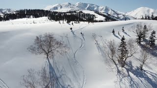 バックカントリースキー  山スキークラッシックルート 栂池-横前倉-北小谷 (2021.Feb)