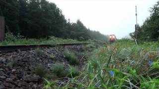 宗谷本線塩狩峠をかけ下りるDE15×2＋ホキ4　Shiokari Pass,Hokkaido,Japan