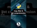 Map, filter and list comprehension (as an alternative) in Python programming language 👨🏻‍💻