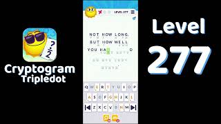 Cryptogram Tripledot Level 277 Answer | SolutionGuruji
