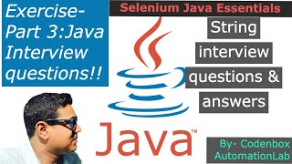 Java Exercise-Part 3: Top String Interview Questions & Expert Solutions You NEED to Know!"