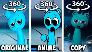 360° VR Incredibox Sprunki Cyan Sky is Fishing Original vs Anime vs Copy