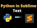 Python in sublime text || python || sublime