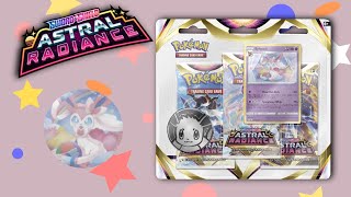 Opening a Pokémon ASTRAL RADIANCE 3 Booster Blister Pack with Sylveon Promo