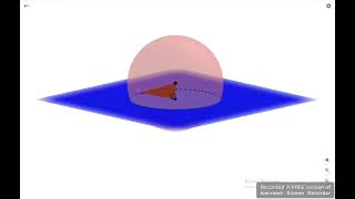 Découvrez la section d'une sphère par un plan - Visualisation 3D explicative!