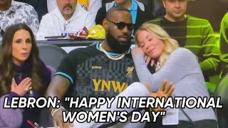 What LeBron James Was Saying To Jeanie Buss & Linda Rambis (FULL CONVERSATION)