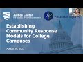 Establishing Community Response Models for College Campuses