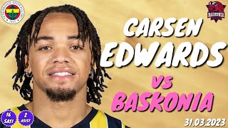 CARSEN EDWARDS Baskonia MAÇI PERFORMANSI 🔥 - Fenerbahçe Beko Baskonia Basketbol 31 03 2023 1080p