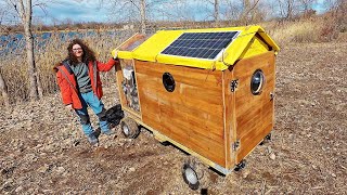 Adding Solar Panels On The Drivable Cabin Camper -  Solar Build + Overnight Adve