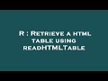 R : Retrieve a html table using readHTMLTable