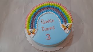 Rainbow Theme Cake।।রেইনবো কেক ডেকোরেশন।। @cookingstudiobykona6877