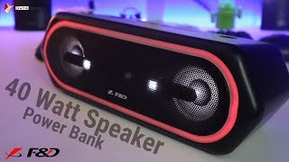 F\u0026D 40W Powerful Bluetooth Speaker with Power Bank | Best In Class | HINDI | Data Dock