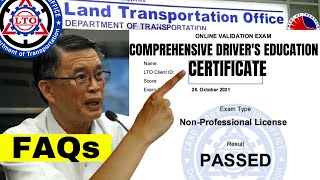 LTO CDE CERTIFICATE - FREQUENTLY ASKED QUESTIONS by LTO CHIEF EDGAR GALVANTE | UPDATED 2021