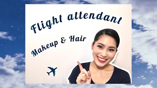 แต่งหน้าไปบิน สายการบินดังในสิงคโปร์ • Flight Attendant Makeup \u0026 Hair (ENG CC) | punpunita