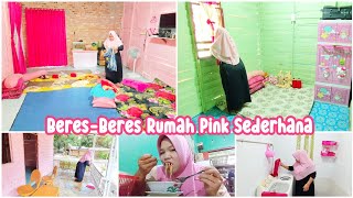 Vlog Ibu Rumah Tangga || Beres-Beres Rumah Pink Sederhana || Cleaning Motivation