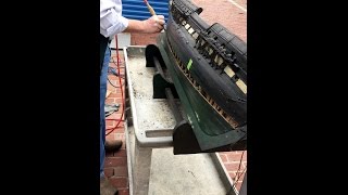 Removing 140 Years of Dust from USS Constitution Model